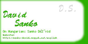 david sanko business card